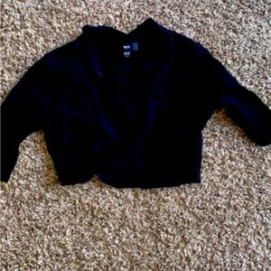 Black Short Sleeve Cardigan